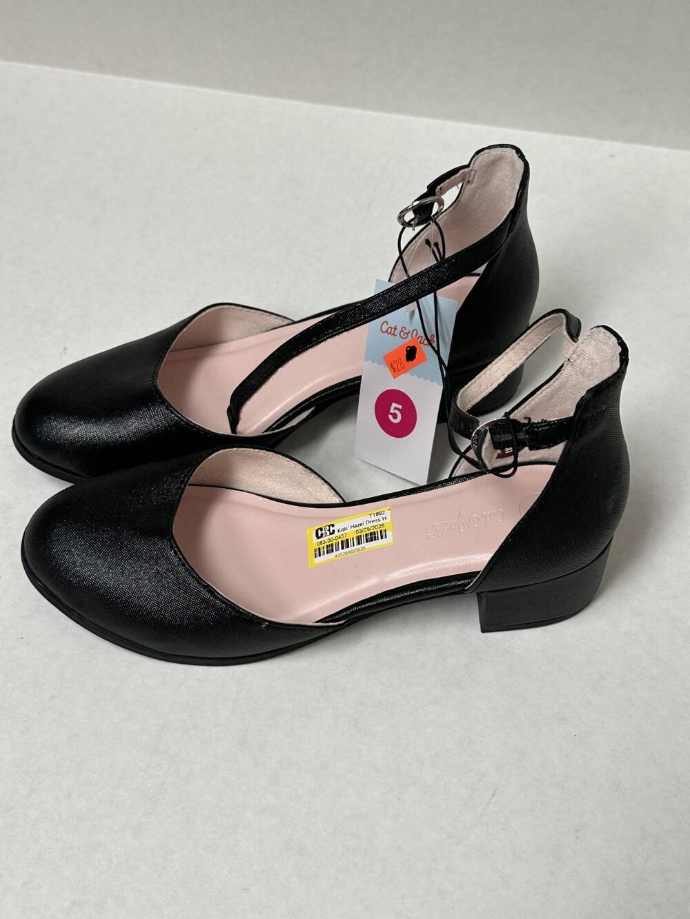 Cat & Jack Kids' Girls Hazel Dress Heels Black Size 5